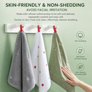 5 Mixed Colors Hanging Hand Towels- 30 x 30 cm Soft Absorbent Quick-Dry Square Towels with Hanging Loops for Bathroom, Kitchen and Everyday Home Use
