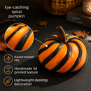 3D Printed Spiral Pumpkin Decoration - Dark Purple Twisted Rib Design, Lightweight Halloween Tabletop Ornament for Autumn Home and Party Decor