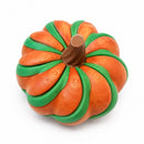 2 Pack 3D Printed Spiral Pumpkin Decoration - Orange and Green Twisted Rib Design, Lightweight Halloween Tabletop Ornament for Autumn Home and Party Decor