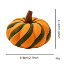 2 Pack 3D Printed Spiral Pumpkin Decoration - Orange and Green Twisted Rib Design, Lightweight Halloween Tabletop Ornament for Autumn Home and Party Decor