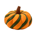 2 Pack 3D Printed Spiral Pumpkin Decoration - Orange and Dark Green Twisted Rib Design, Lightweight Halloween Tabletop Ornament for Autumn Home and Party Decor
