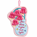 Cute Tulip Vase Hanging Hand Towel - Soft Coral Fleece Absorbent Flower Hand Towel with Hanging Loop for Kitchen, Bathroom and Home Use