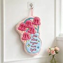 Cute Tulip Vase Hanging Hand Towel - Soft Coral Fleece Absorbent Flower Hand Towel with Hanging Loop for Kitchen, Bathroom and Home Use