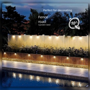 4 Pack Solar Step Lights (White light)- Outdoor LED Fence and Deck Lights with Auto Dusk Activation, 8-10 Hour Lighting for Stairs, Garden, Patio and Pathways
