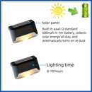 4 Pack Solar Step Lights (White light)- Outdoor LED Fence and Deck Lights with Auto Dusk Activation, 8-10 Hour Lighting for Stairs, Garden, Patio and Pathways