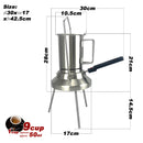 2 In 1 Camping Stainless Steel 9Cup Pot Moka Coffee Maker Italian Espresso Kettle 2024 NEW MODLE