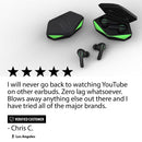 Matte Black Nuraboost Edge Ultra Low Latency Bluetooth 5.0 Gaming True Wireless Earbuds - Free AU/NZ Shipping