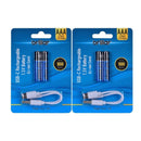 4 PCS AAA USB Rechargeable LI-ION Battery