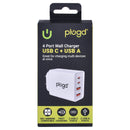 4 PORT  WALL CHARGER USB C+USB A