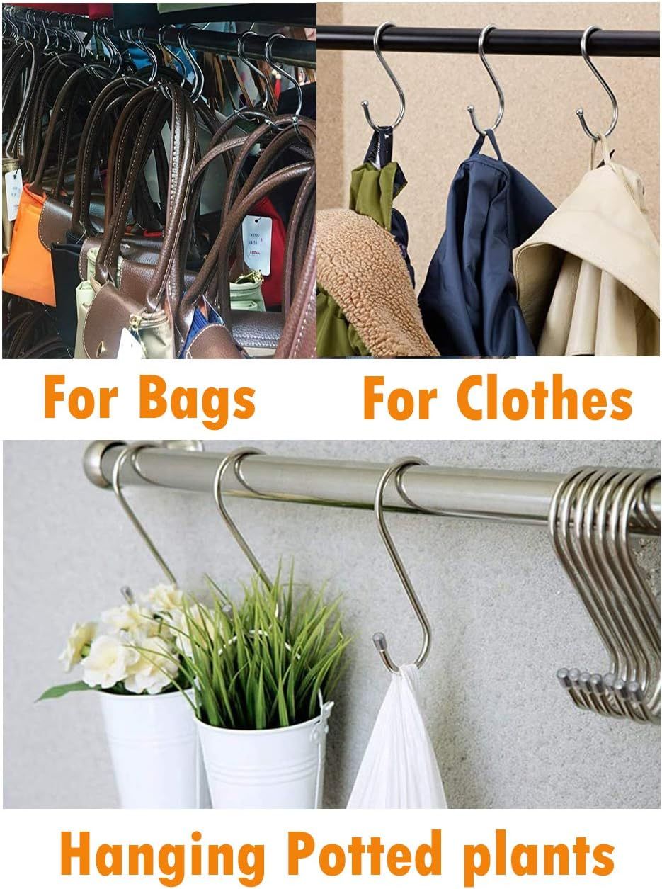 18 Pcs Multipurpose Durable Utility S Hooks for Hanging