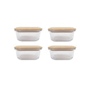4 Pcs Bamboo Food Container - Medium