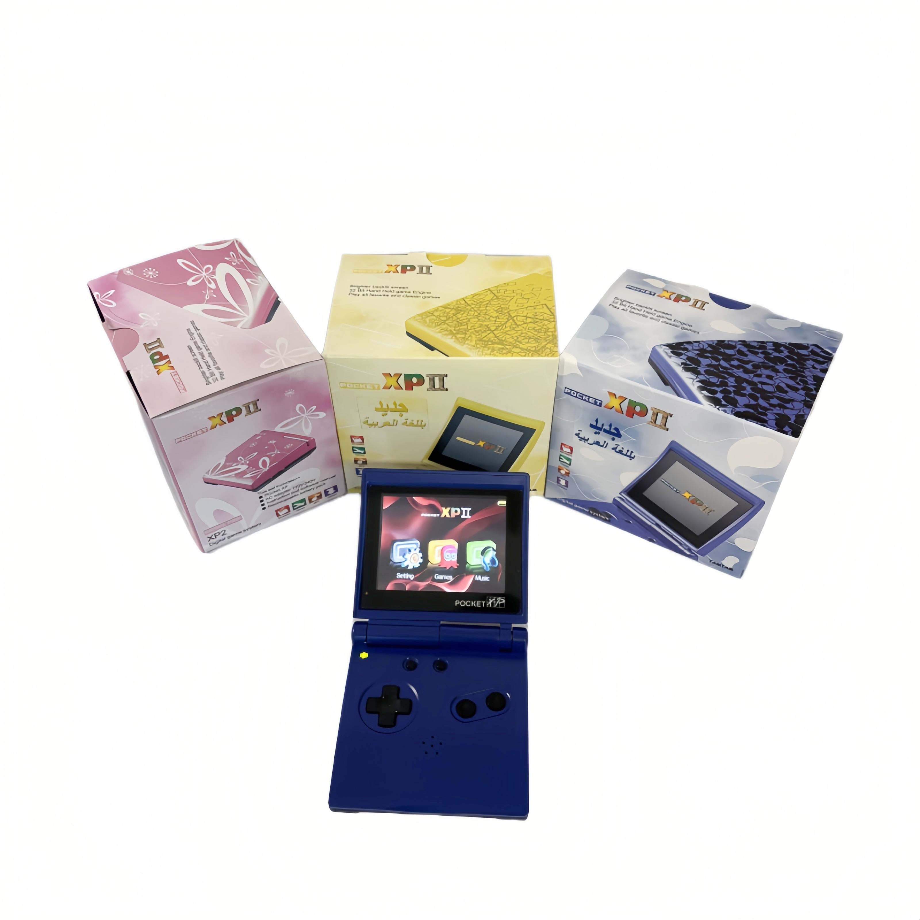 Pocket XP 2 Handheld Game Console – Built-in Classic Games, Game Boy Style, Portable Retro Gaming - Pink