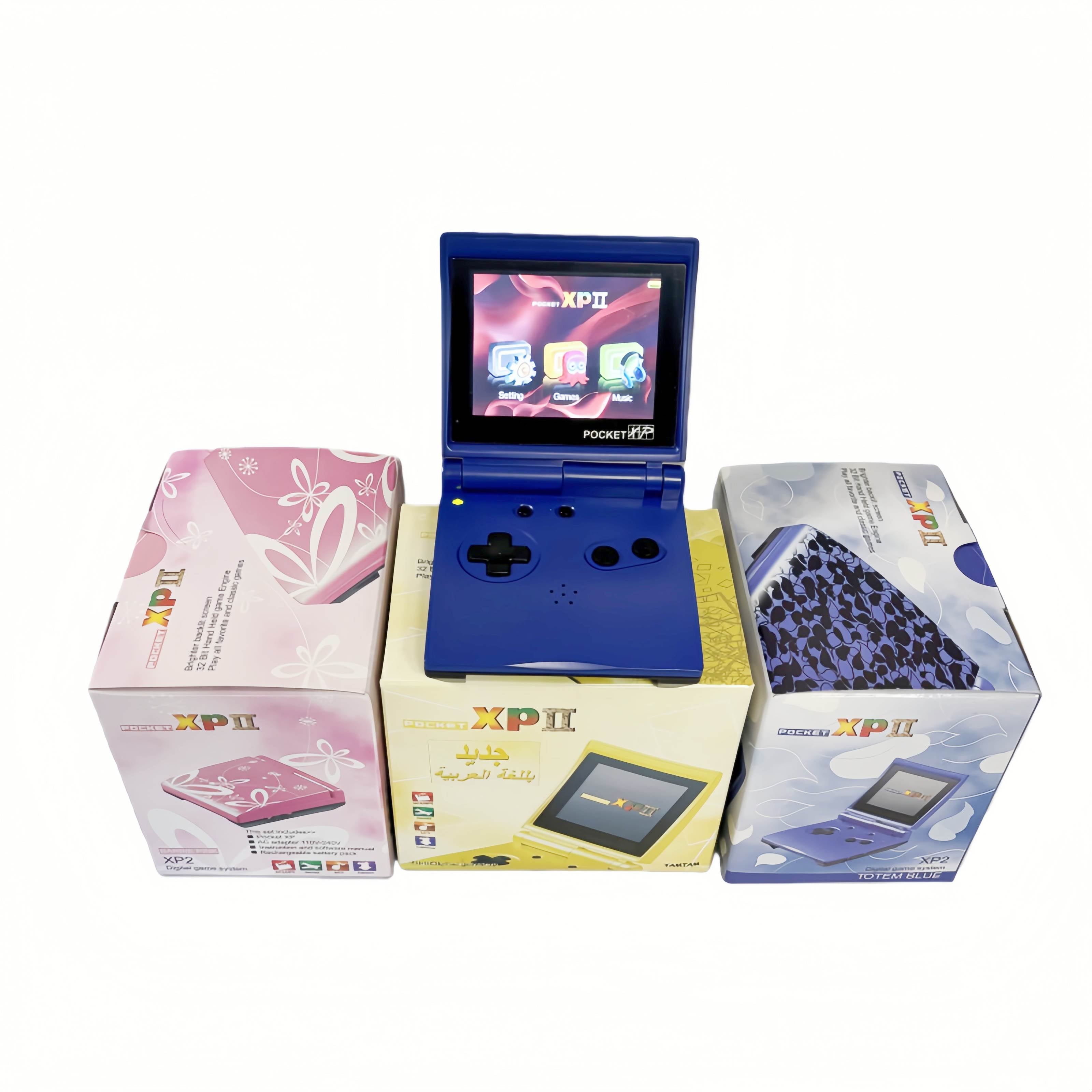 Pocket XP 2 Handheld Game Console – Built-in Classic Games, Game Boy Style, Portable Retro Gaming - Yellow