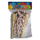 3x Skipping rope with wooden handles