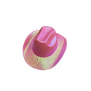 Holographic Cowboy Party Hat (Adult Size) - Pink