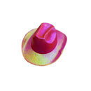 Holographic Cowboy Party Hat (Adult Size) - Yellow