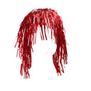 Party tinsel wig-assorted colour - Red