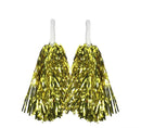 4 Sets/8pcs Metallic Team Girls' Cheerleading Dance Party Dress Pom Poms Pompoms - Silver