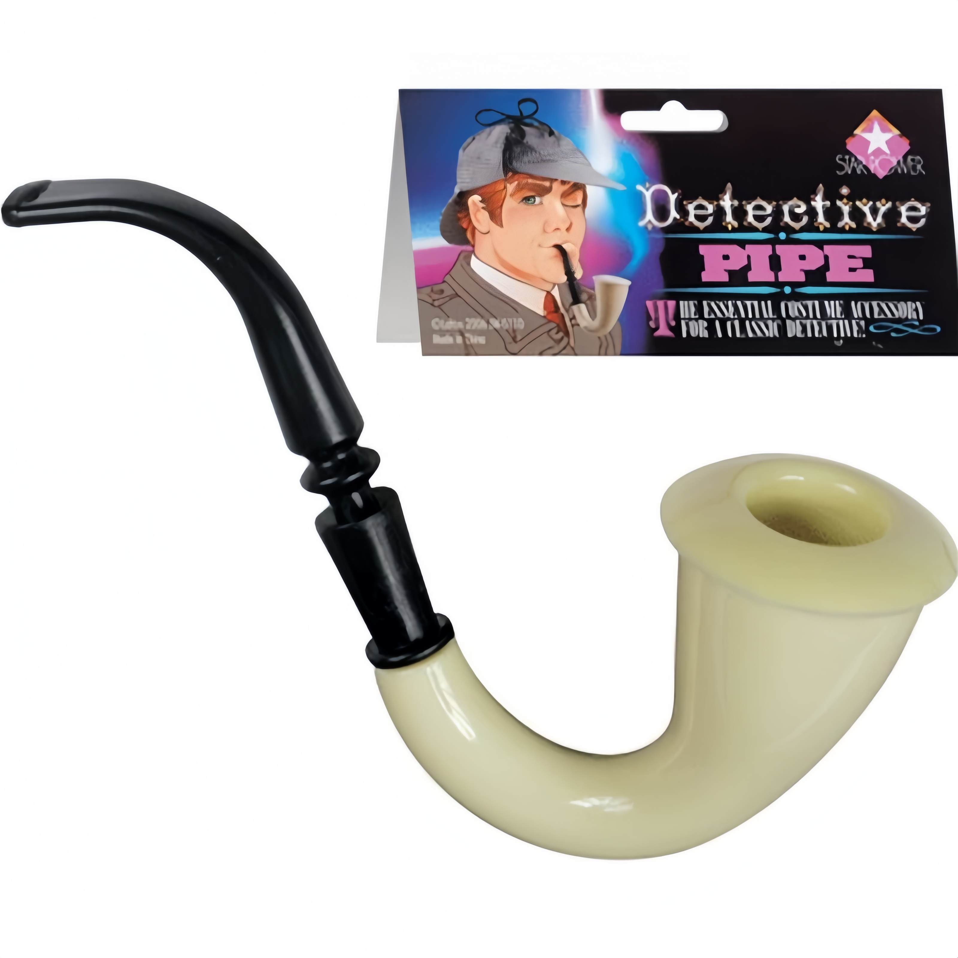 2x DETECTIVE PIPES Sailor Captain Fancy Dress Costume Fancy Dress Sherlock Holmes