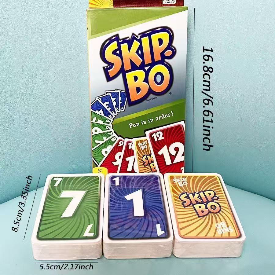 Skip Bo Card Game With 162 Cards Classic Family Game For 2 To 6 Players