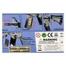 Electric Toy Machine Gun – Battery Operated with Flashing Lights, Sound & Infrared Ray – Pretend Play Gun with Scope & Spinning Barrel – Ages 8+