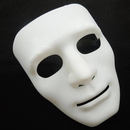 2x Robot Plain Mask Purge Style Halloween Scary Ghost Blank Mask Unisex - 1xBlue +1xWhite