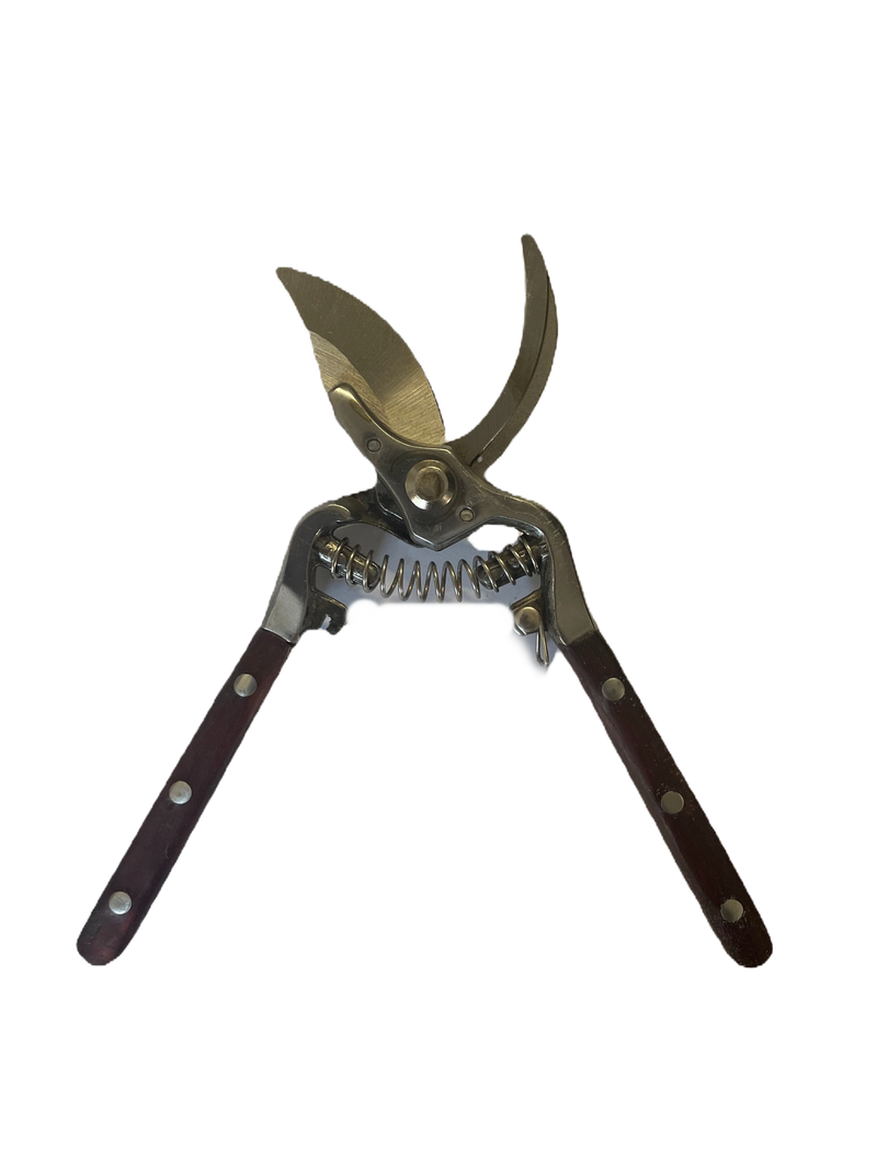 Curved Pruning Shears | Wood & Metal Handle