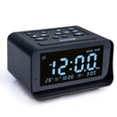 Bluetooth Alarm Clock with Thermometer - Black