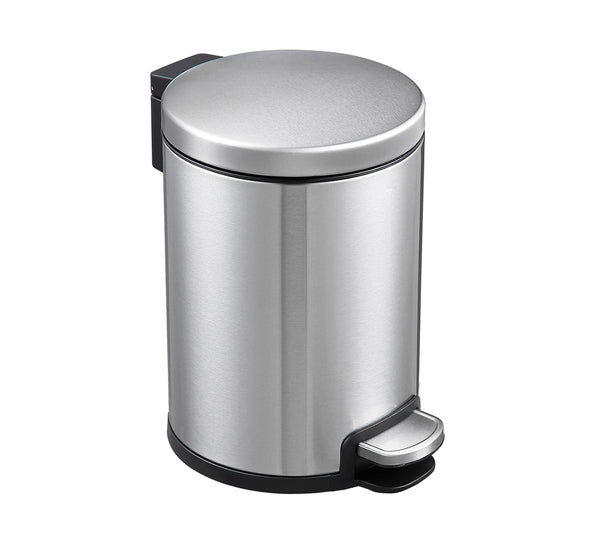 Round Soft Closing Stainless Steel PEDAL Bin- 3L