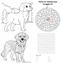 Sleepy Tails - Mother and Baby - Golden Retriever