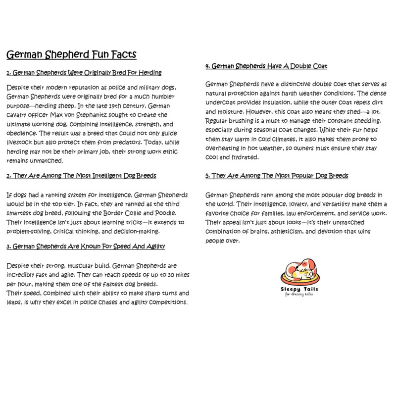 Sleepy Tails - German Shepherd Sleeping