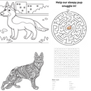 Sleepy Tails - German Shepherd Sleeping