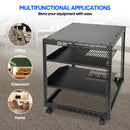 Alston 12U Open Frame Server Rack Hifi Device Rack with Vented Shelves Heavy Duty 4-Post AV/IT Network Rack Free Standing with Lockable Casters