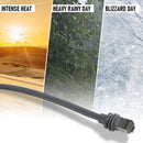 46M/150FT Replacement Gen 3 Cable 26AWG for Starlink Rectangular Satellite V3 Waterproof Weatherproof High Speed Supports Bandwidths up to 1200Mbps Gray