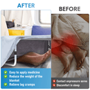 Blanket Lifter Bar 62-82cm Height Adjustable Feet Tent Steel Bed Cradle Max Load 136kg with 4 Clips for Feet Toes Leg Knee Ankle Post Surgery Recovery