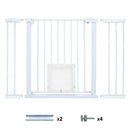 Alston 76cm Tall Baby Pet Security Gate Safety Adjustable Width with Cat Door for House Doorways Stairs Guard Extension Part Width 12cm/24cm Wall Mount