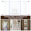Alston 76cm Tall Baby Pet Security Gate Safety Adjustable Width with Cat Door for House Doorways Stairs Guard Extension Part Width 12cm/24cm Wall Mount