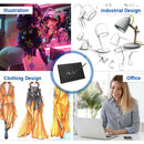 Digital Graphics Tablet Drawing Pad 8192 Levels Large Working Area 285x180mm Compatible with Win/MacOS Support PC/Mobile for Drawing Designing Teaching