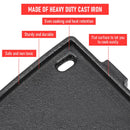 Cast Iron BBQ Half Griddle Plate Replacement Part For Weber Q models Q200 Q220 Q240 Q260 Q2000 Q2200 Q2400 Series Grills Non-stick Cooking 38.5x27cm