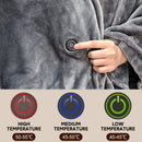 Electric Heated Blanket Washable 10W Heated Soft Thermal Zipper Shawl Wraps USB Charging Winter Heating Wraps Pad with 3 Level Temperature Setting