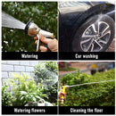 Large Stainless Steel Garden Hose Reel Cart Portable Pipe Holder With Rainproof Sunscreen Protection Lid and Crank Handle