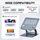 7-in-1 Laptop Stand Docking Station Ergonomic Laptop Riser 360 Rotatable - PD Charging HDMI USB-C and USB-A 3.0 Ports for MacBook M1/M2/M3 HP ASUS DELL