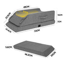 Leg Wedge Ergonomic Booster 3-Height Adjustable Memory Foam Leg Support Pillow with Washable Cover for Ankle Foot Rest Surgery Recovery and Pain Relief