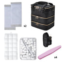 3 Layer Nail Polish Organizer Holds 84 Bottles Detachable and Waterproof Nail Care Storage Box for Lamp and Nail Art Manicure Tools Travel Carrying Case