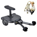 Universal Pram Board Seat and Stand Up Adjustable Buggy Board Pushchair with Bear Pattern Removable Seat Fits Most Strollers Holds Children Up to 25kg