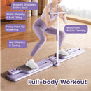 Multifunctional Pilates Reformer Board Foldable Leg Exercise Machine with Height Adjustable T-Handle Low Noise Home Fitness Equipment Strength Building