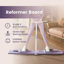 Multifunctional Pilates Reformer Board Foldable Leg Exercise Machine with Height Adjustable T-Handle Low Noise Home Fitness Equipment Strength Building