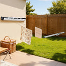 5 Line Retractable Clothesline 10m Heavy Duty Wall-Mounted Iron Clothes Dryer Outdoor Indoor Drying Rack Rope Hanger for Wet Dry Clothing Bathroom