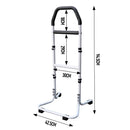 Mobility Standing Aid Aluminium Alloy Handrail Adjustable Height with Non-Slip Base for Seniors and Pregnant Women Couch Assistance Bearing Capacity 100kg