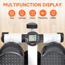 Mini Stepper Home Office Stair Stepper Machine with Resistance Bands and LCD Monitor for Full Body Workout Cardio Exercises Calves Trainer Calf Stretch